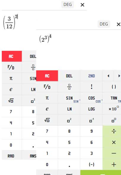 Calculator in assessmentQ