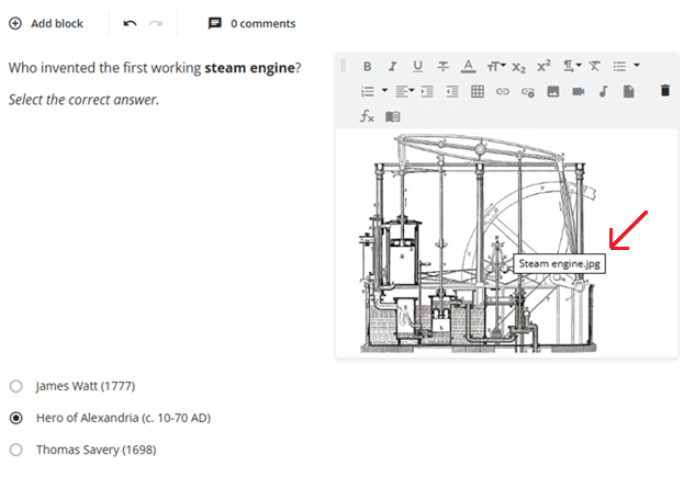 Media file names in assessmentQ