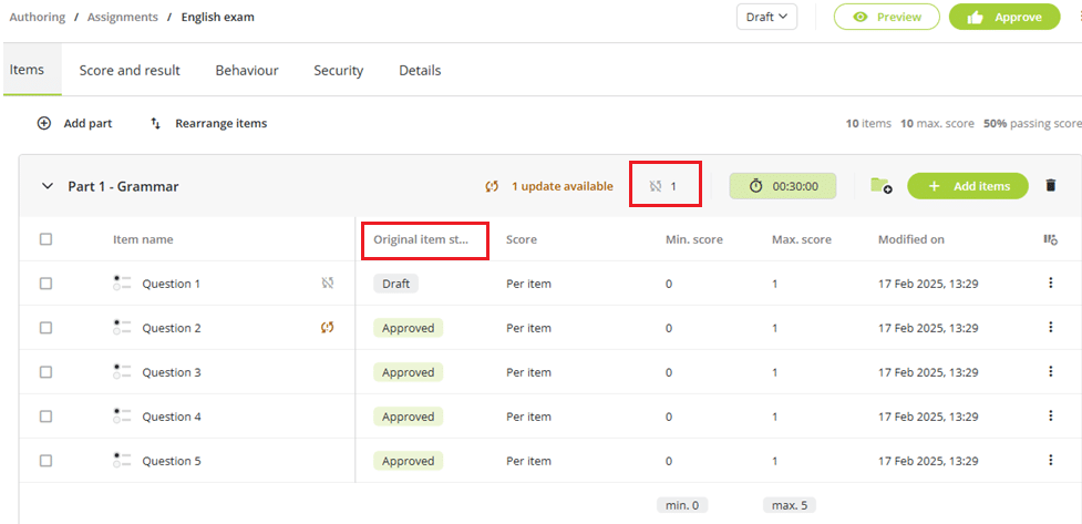 See exactly what’s happening in your assessmentQ item bank