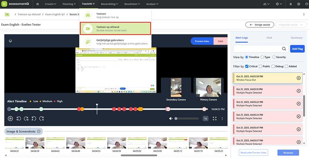 Toezicht vanop afstand met Talview proctoring